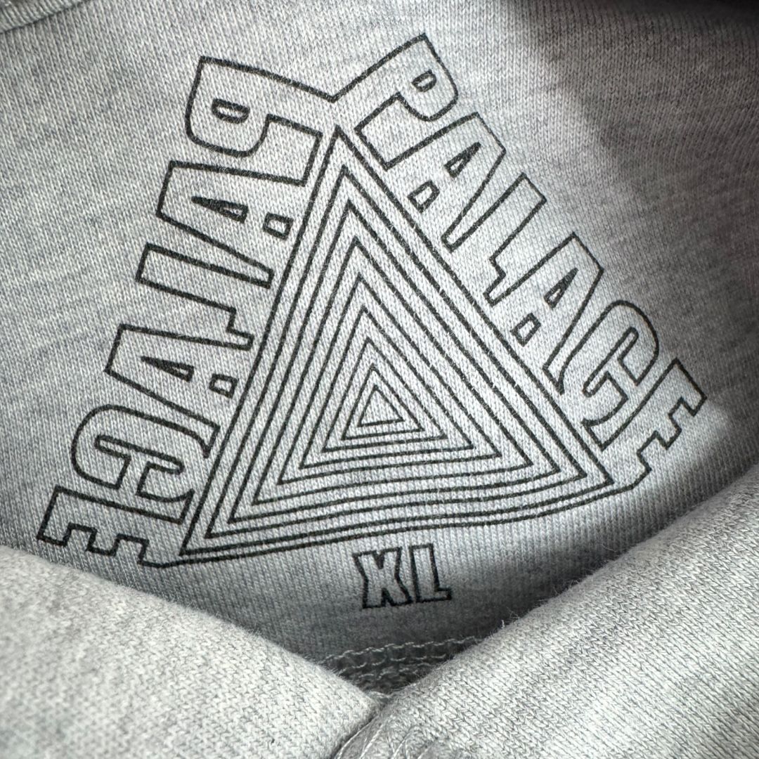 Palace Chizzle Up Grey Hoodie Sz XL