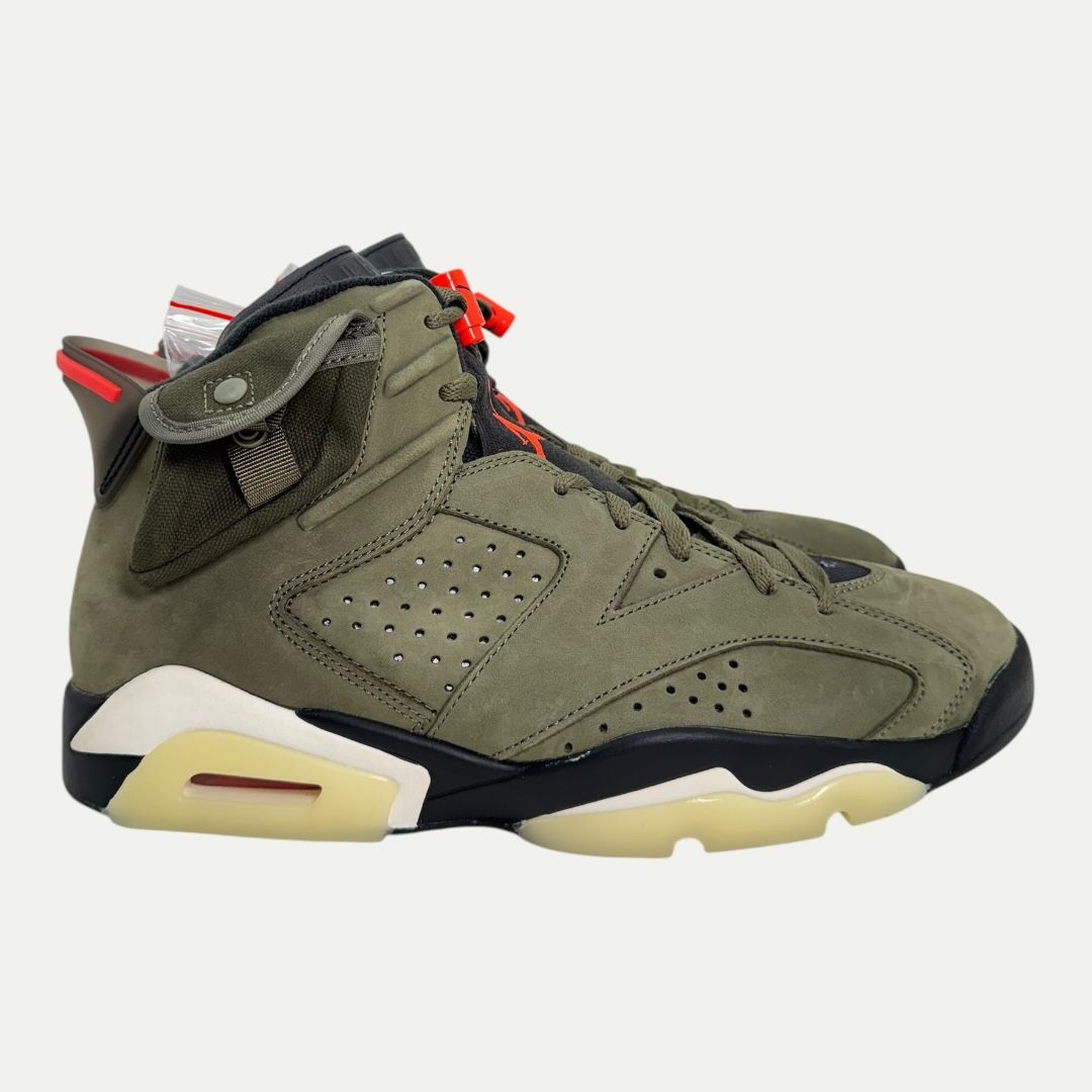 Jordan 6 Travis Scott Olive Green Sz 10