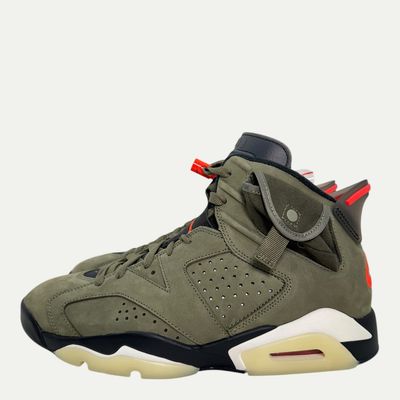 Jordan 6 Travis Scott Olive Green Sz 10
