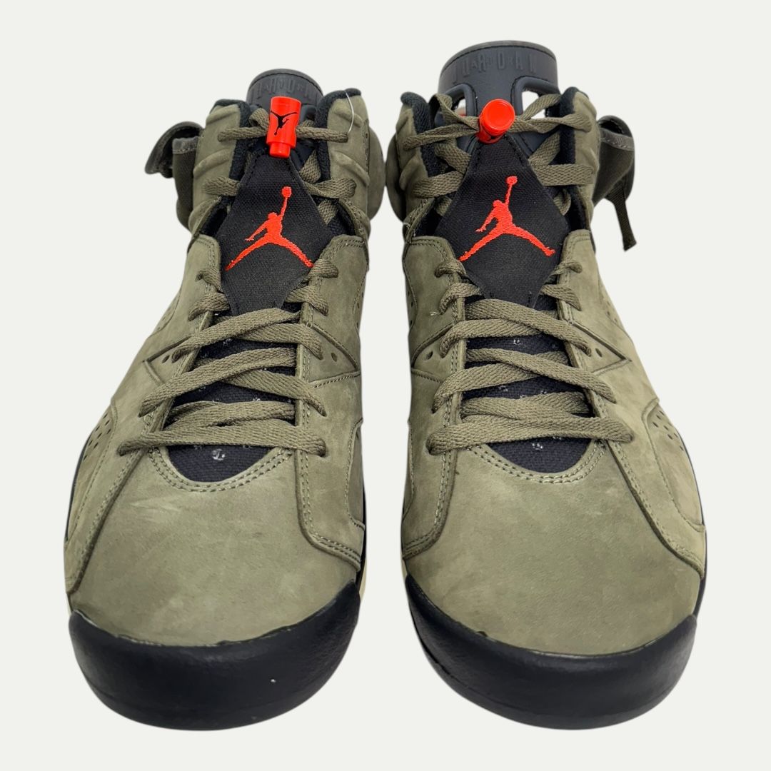Jordan 6 Travis Scott Olive Green Sz 10