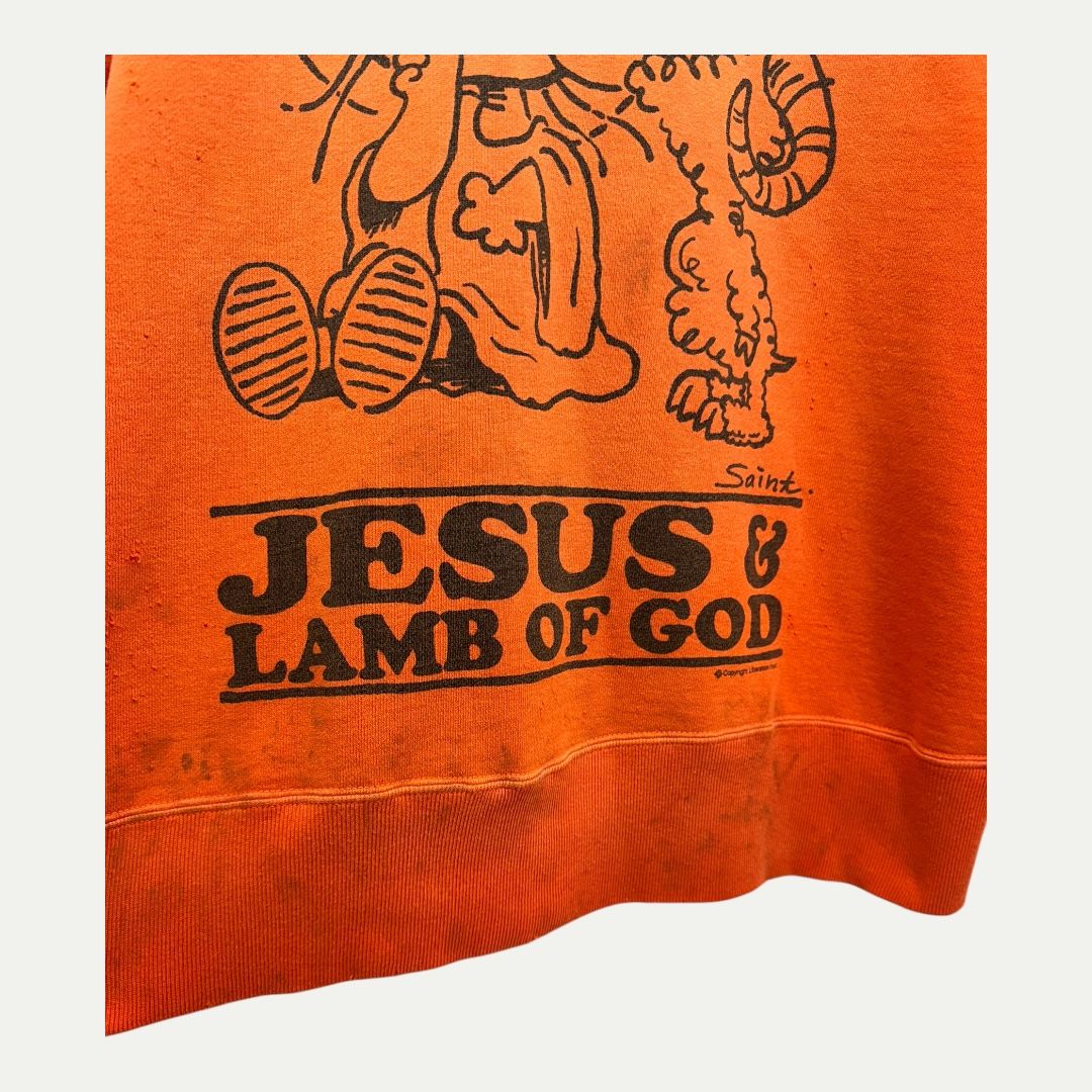 Saint Michael Lamb Of God Crewneck Sz M