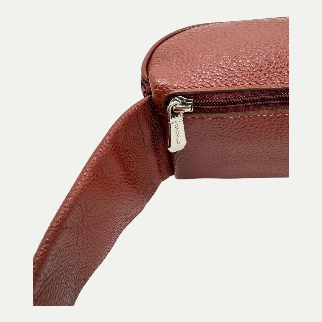 Longchamp Burgundy Leather Waist Bag