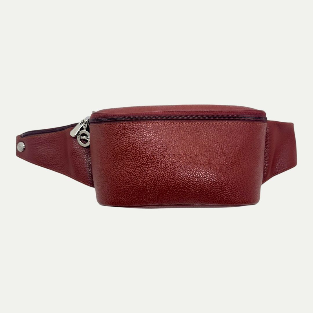 Longchamp Burgundy Leather Waist Bag