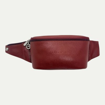 Longchamp Burgundy Leather Waist Bag