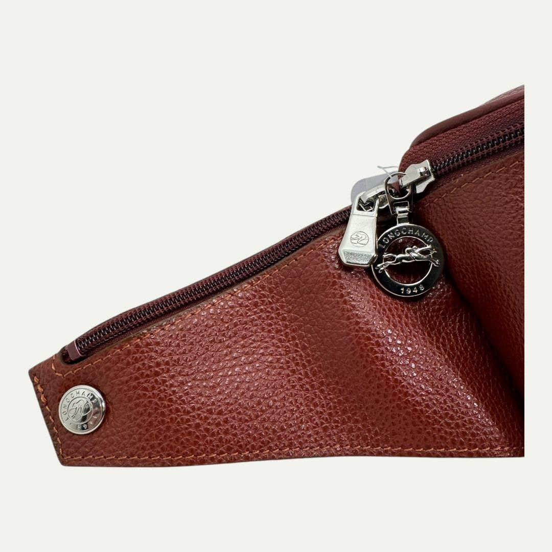 Longchamp Burgundy Leather Waist Bag