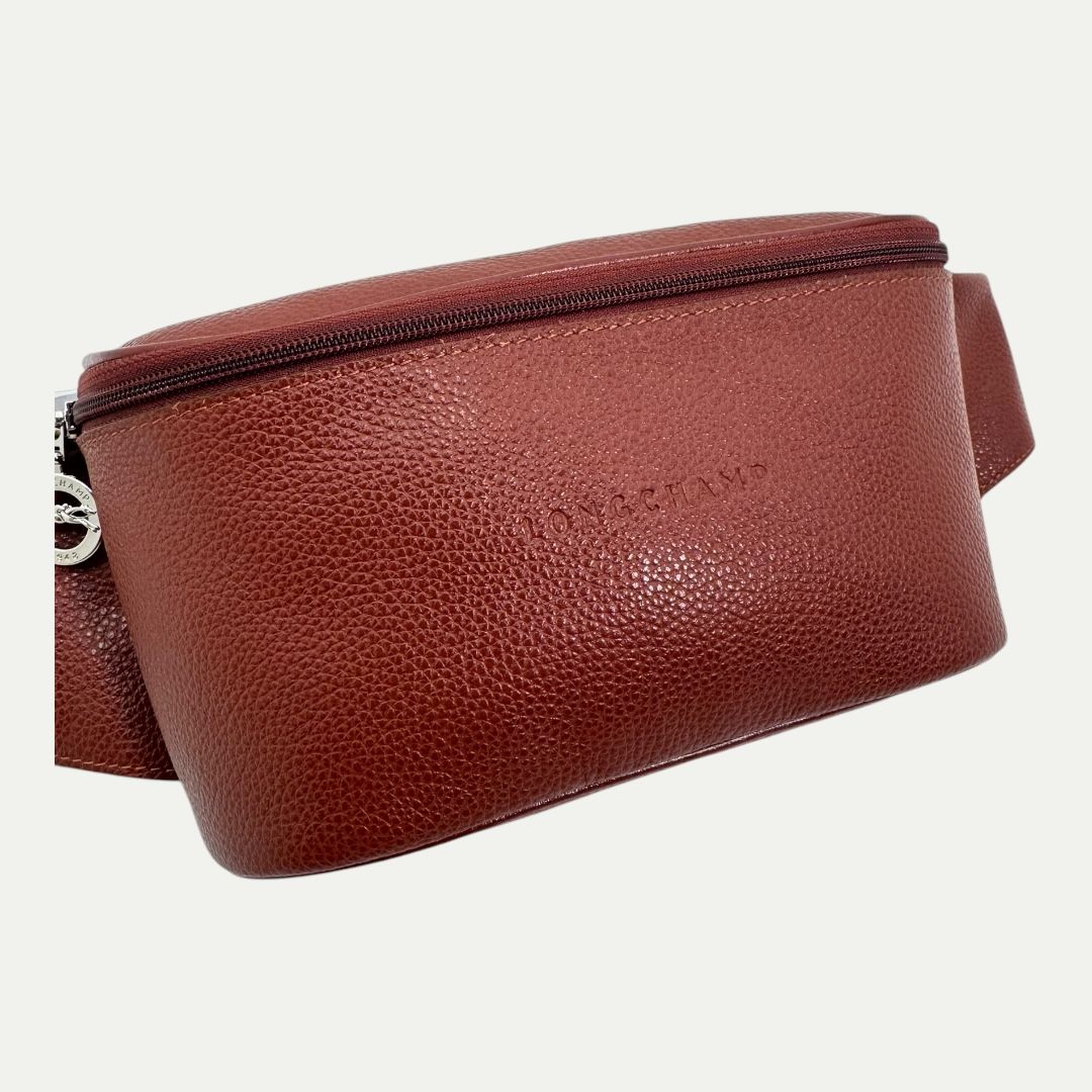 Longchamp Burgundy Leather Waist Bag