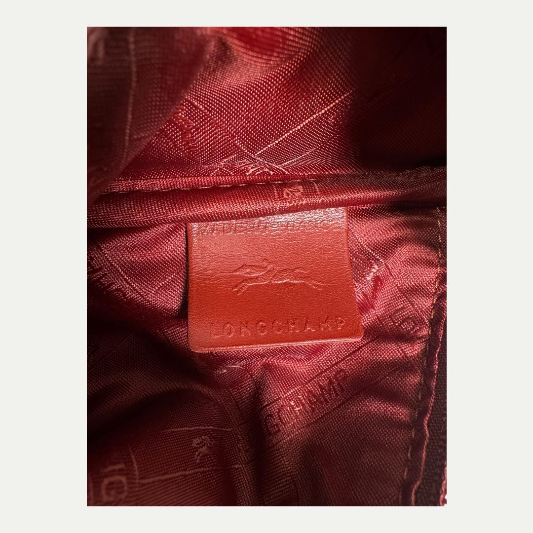 Longchamp Burgundy Leather Waist Bag