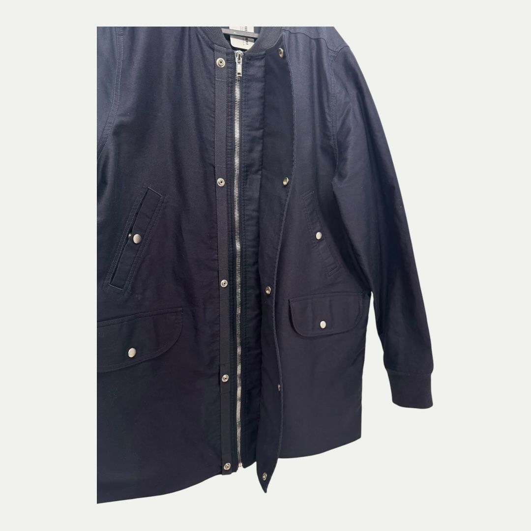 Rick Owens Drkshdw Navy Long Coat Sz XL