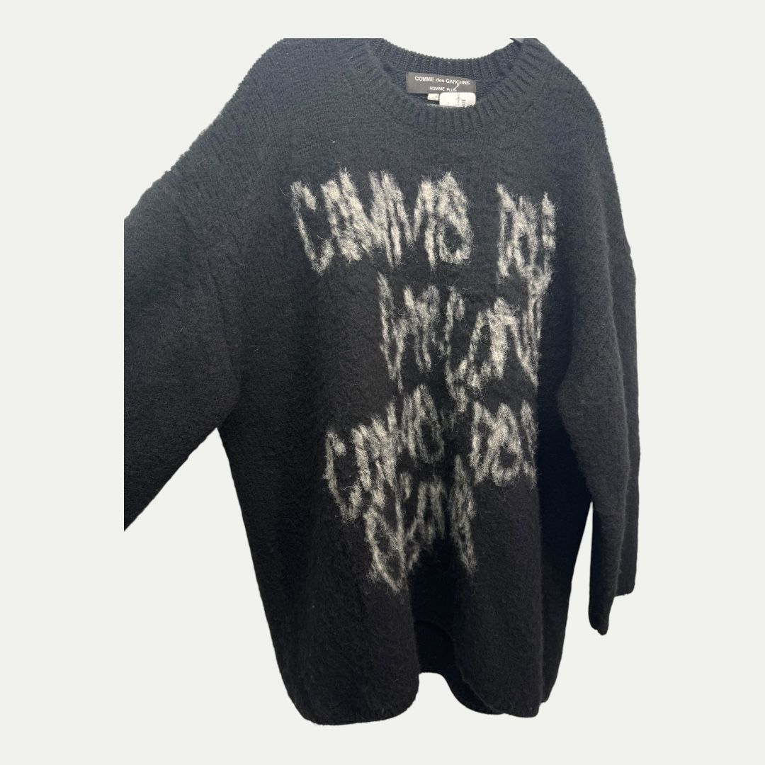 CDG Homme Plus AW22 Interlocked Logo Knit Sz L