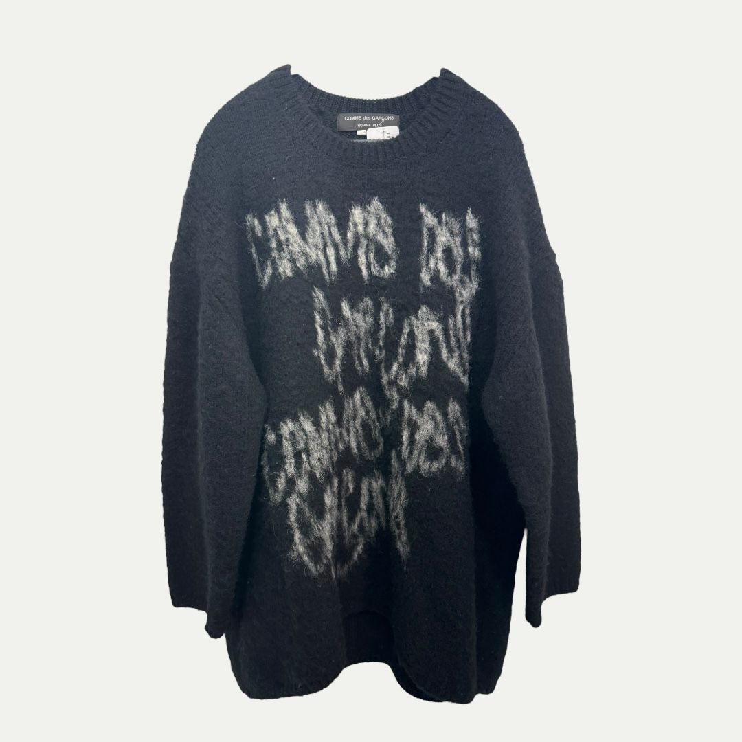 CDG Homme Plus AW22 Interlocked Logo Knit Sz L
