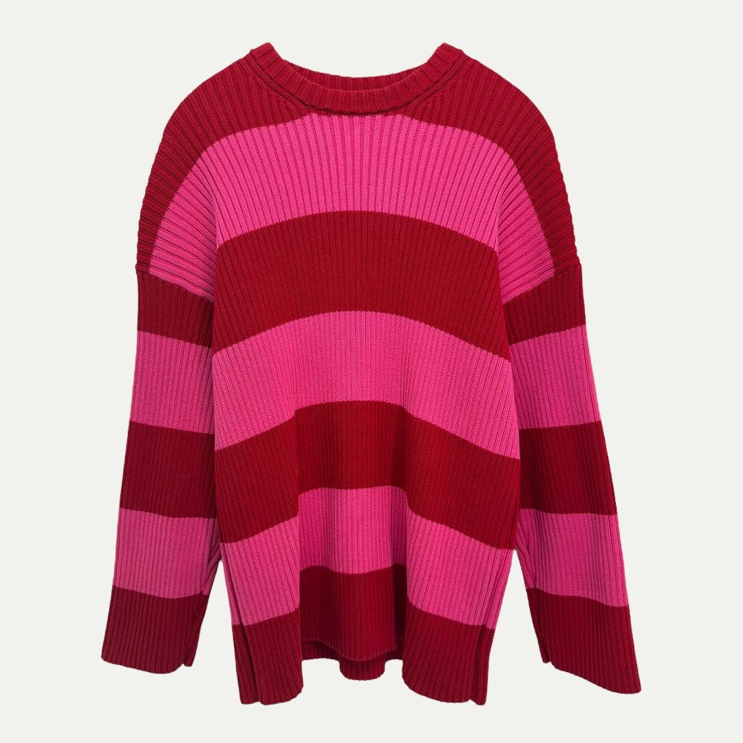 Balenciaga Bicolor Striped Sweater Sz M