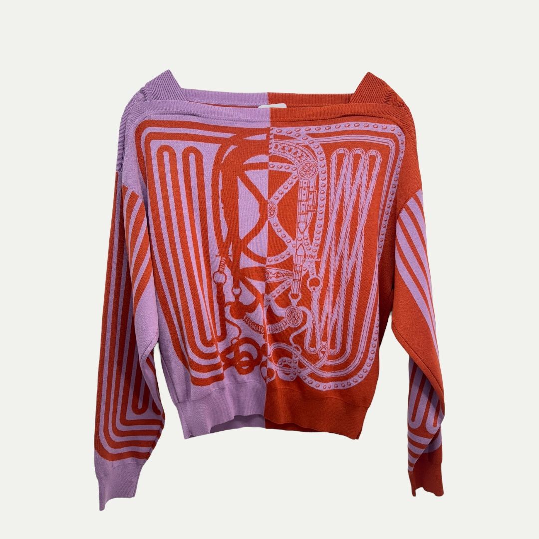 Hermes Silk Blend Knit Top Sz 36(M)