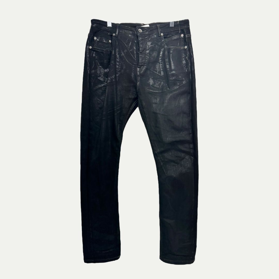 Rick Owens Drkshdw Detroit Cut Wax Denim Sz 34