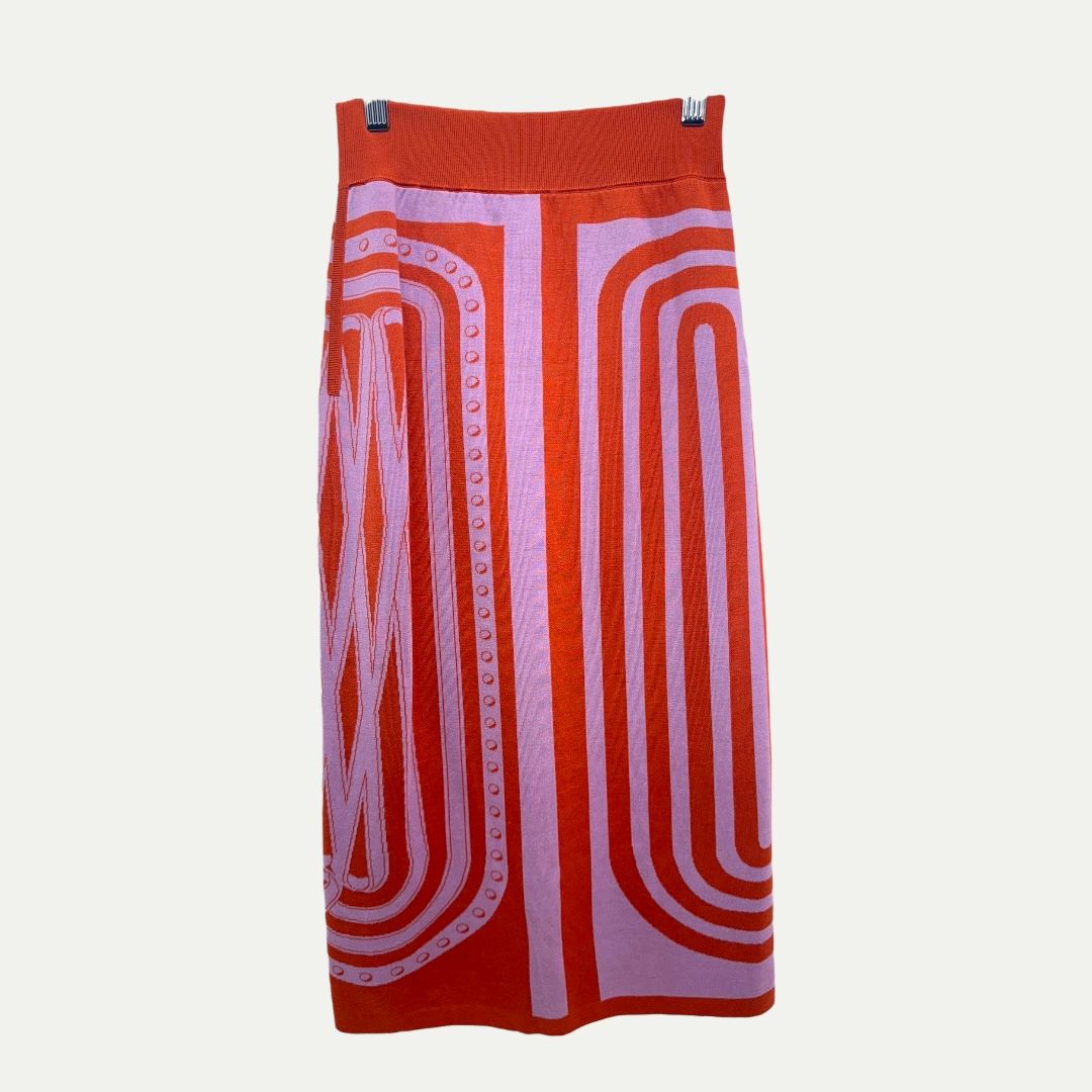 Hermes Silk Blend Skirt Sz 36(4/S)