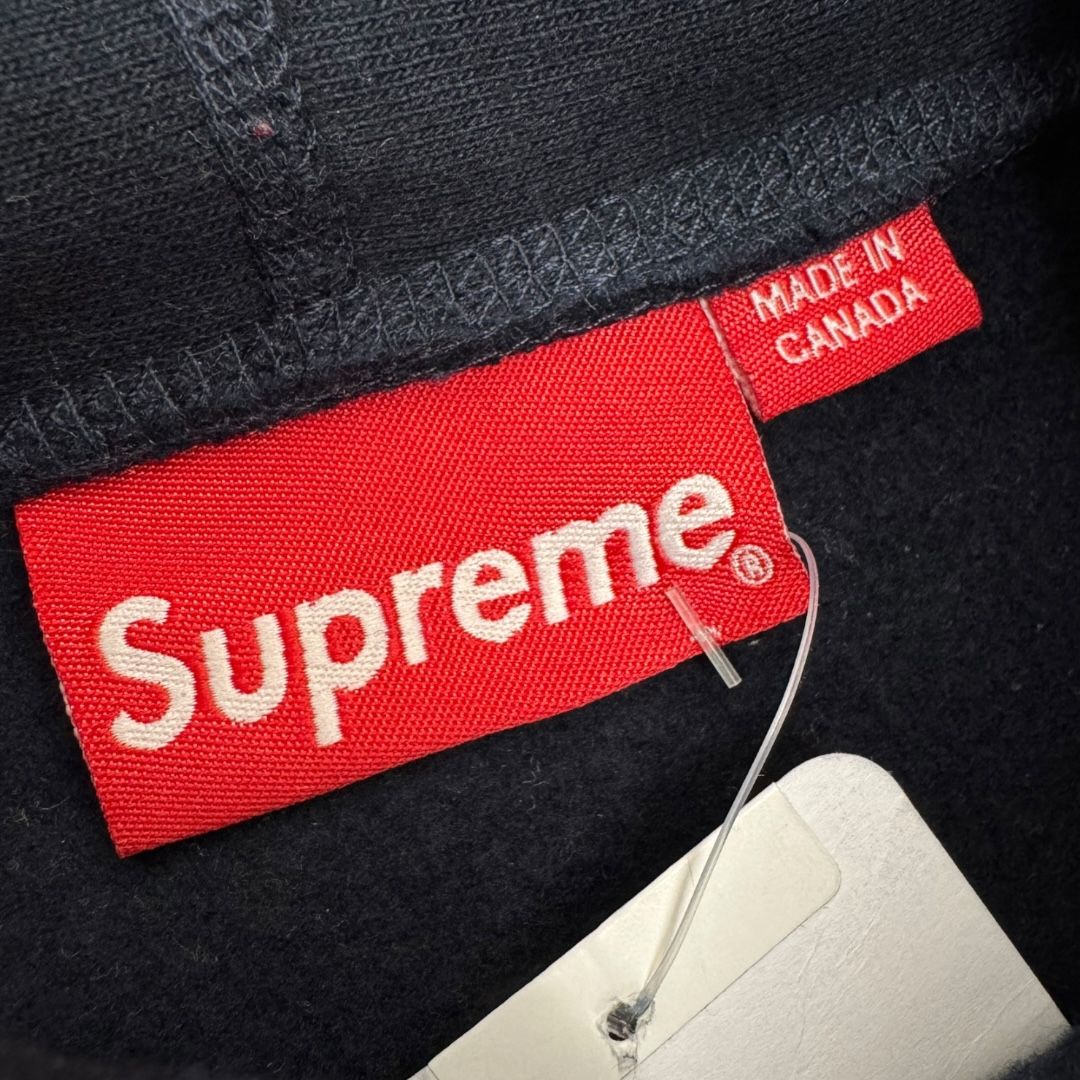 Supreme Navy Box Logo Hoodie Sz L
