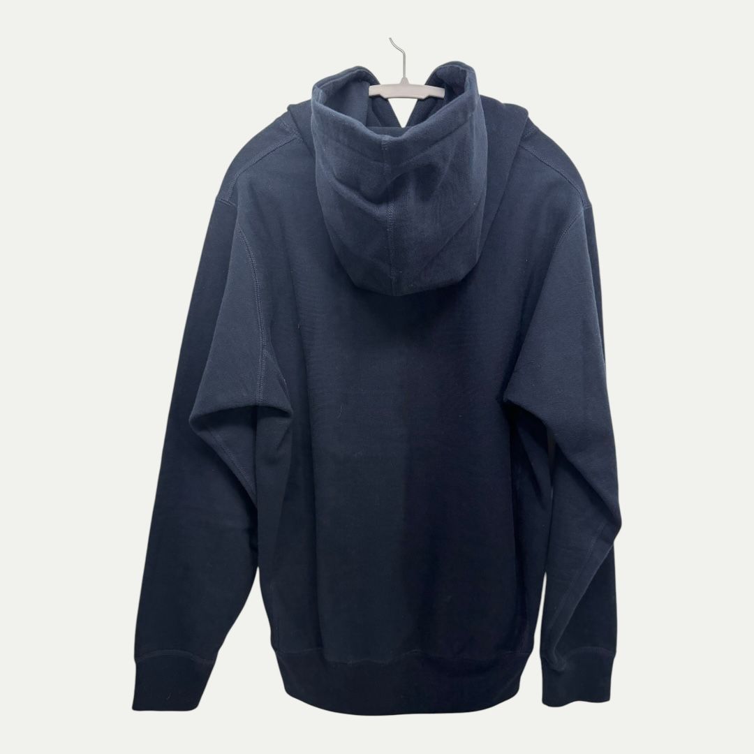 Supreme Navy Box Logo Hoodie Sz L
