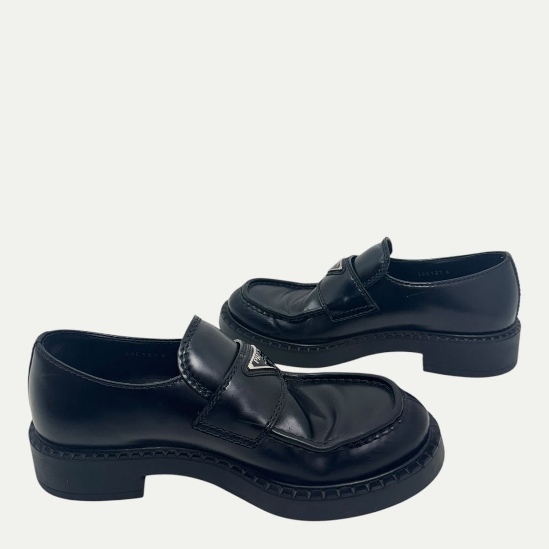 Prada Black Leather Loafer Sz 6(7US)