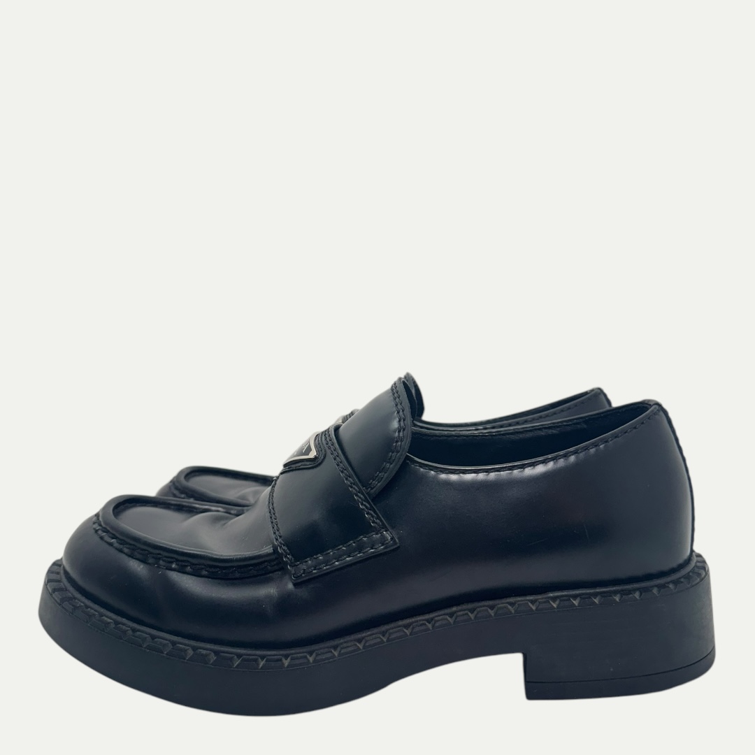 Prada Black Leather Loafer Sz 6(7US)