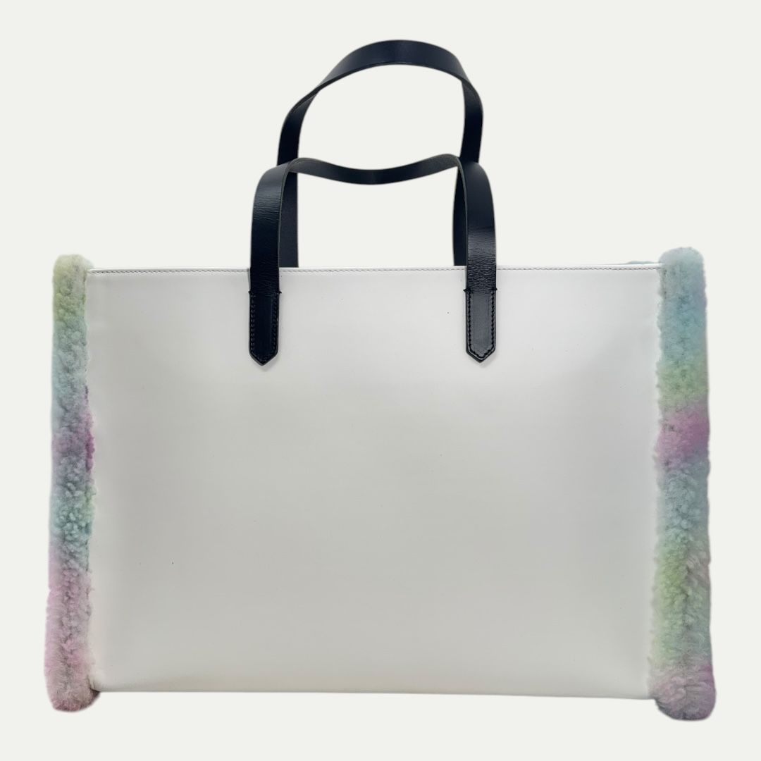 Golden Goose Leather Shearling Shopper Tote