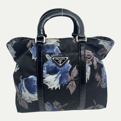 Prada Nylon Tessuto Floral Handbag