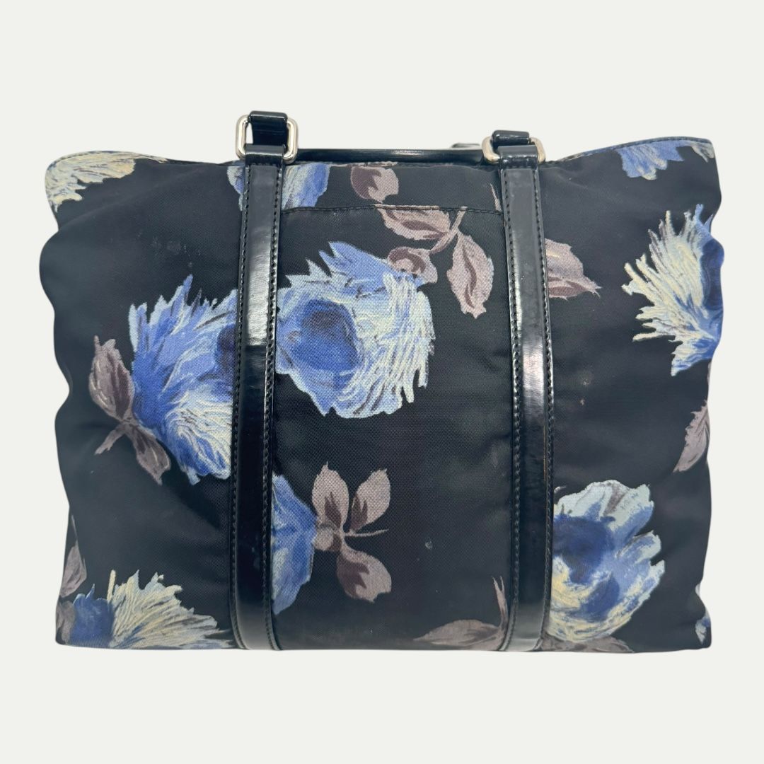 Prada Nylon Tessuto Floral Handbag