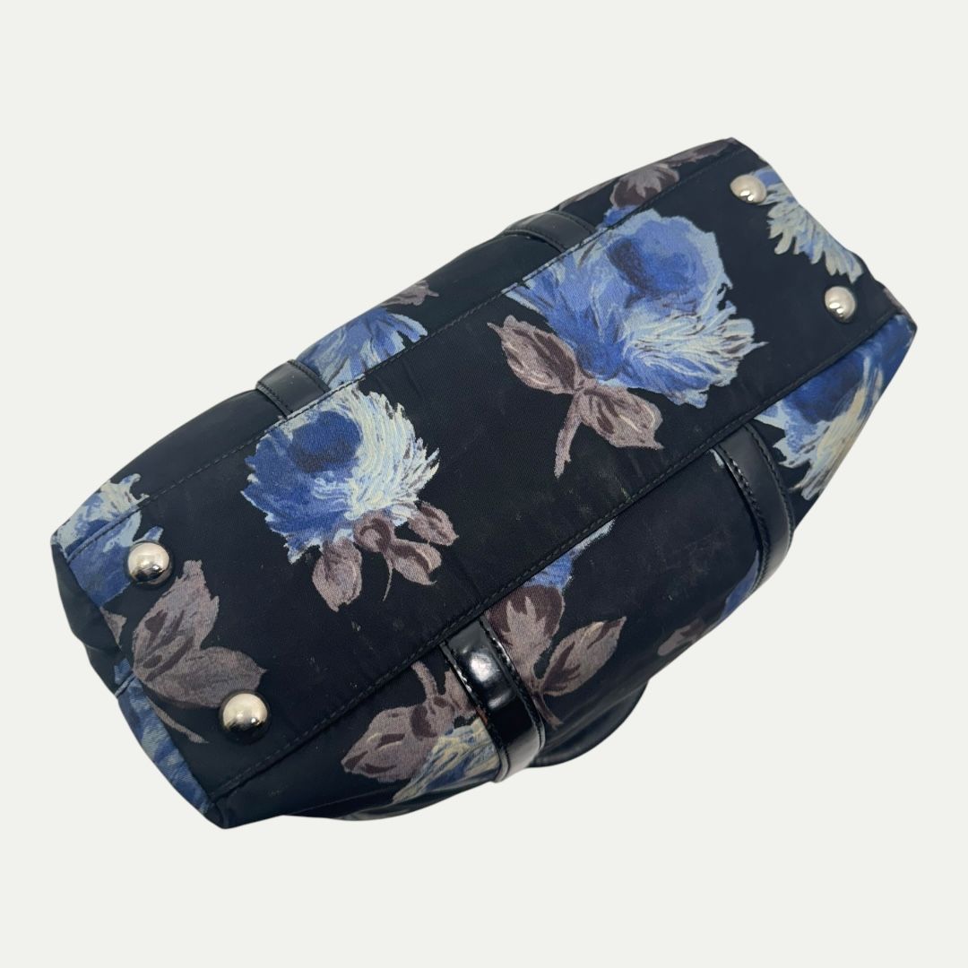 Prada Nylon Tessuto Floral Handbag