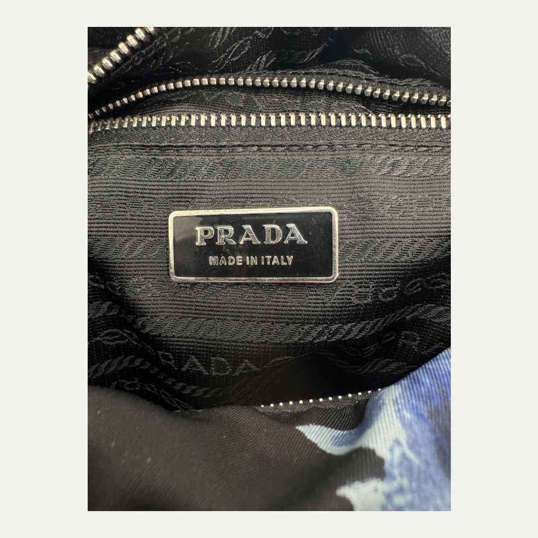 Prada Nylon Tessuto Floral Handbag