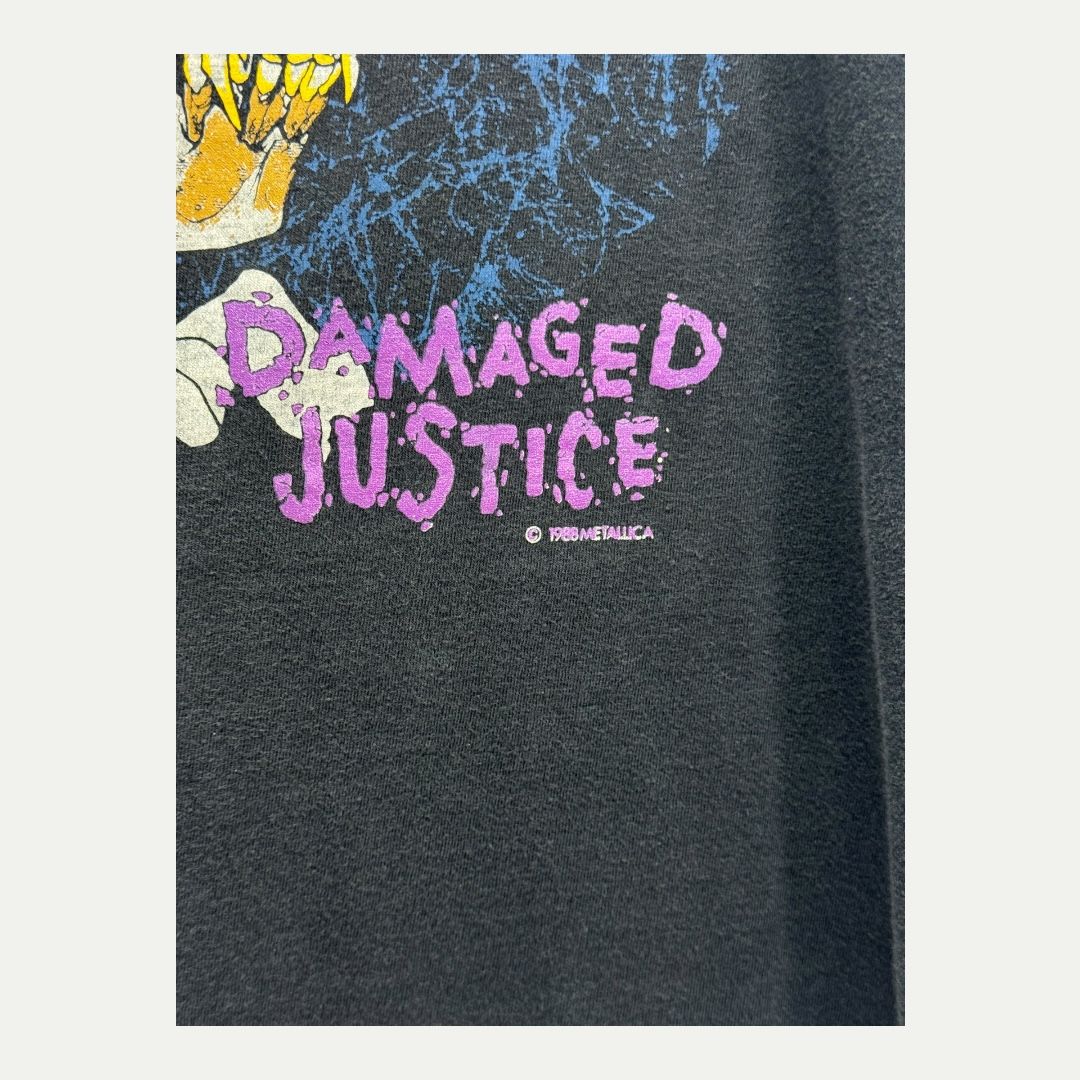 1988 Metallica damaged justice tee sz M