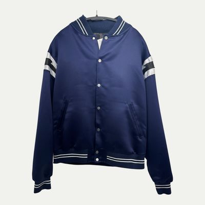 Rhude Satin Lightning Varsity Jacket