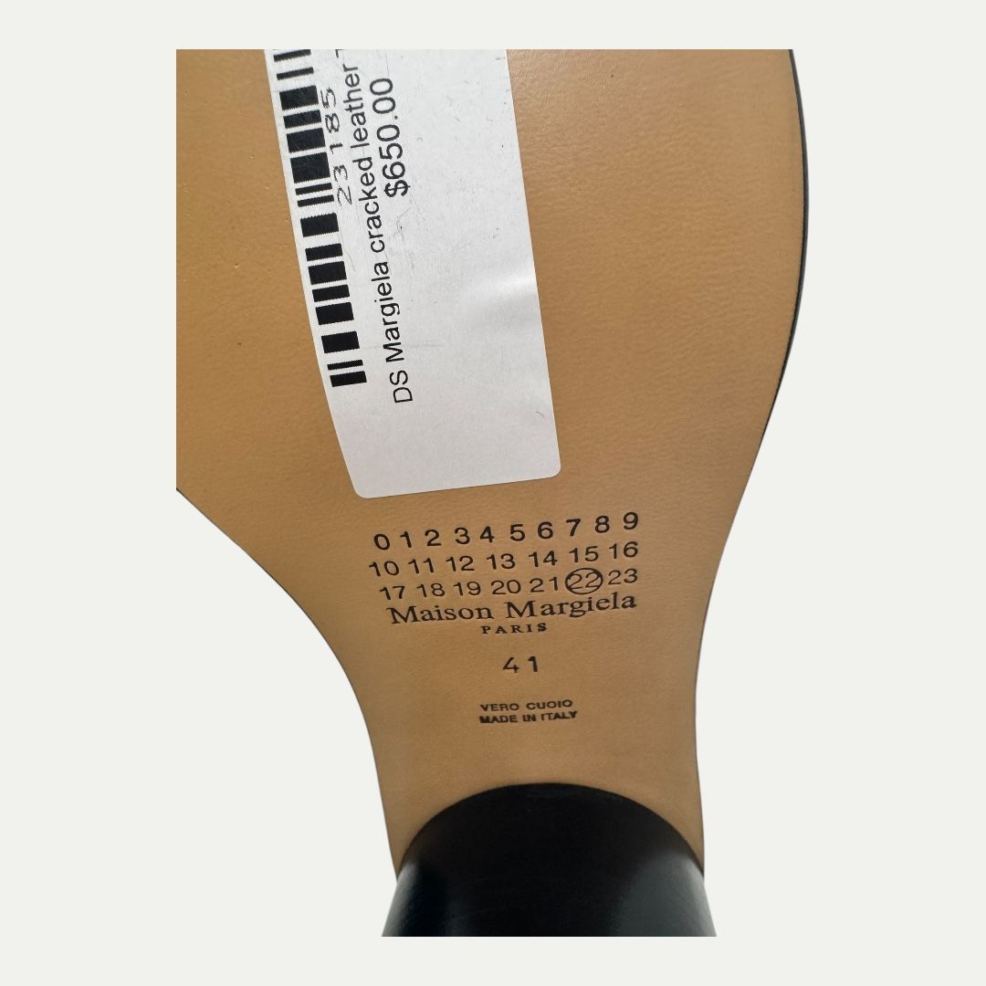Maison Margiela Cracked Leather Tabi Heel Sz 41(9.5m/11w)