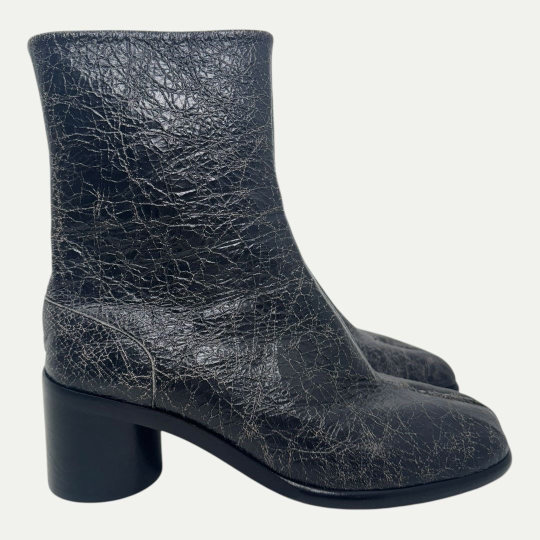 Maison Margiela Cracked Leather Tabi Heel Sz 41(9.5m/11w)