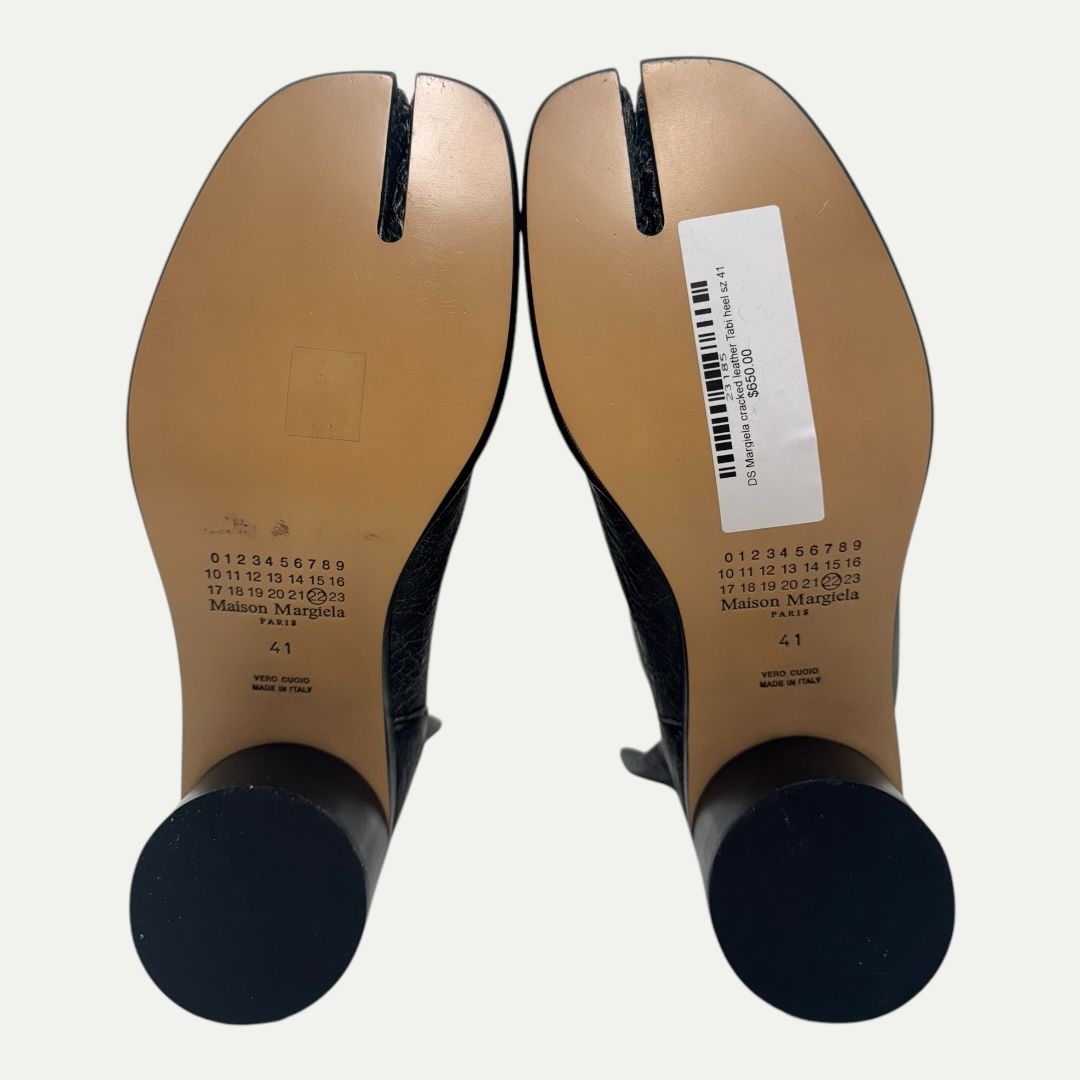 Maison Margiela Cracked Leather Tabi Heel Sz 41(9.5m/11w)