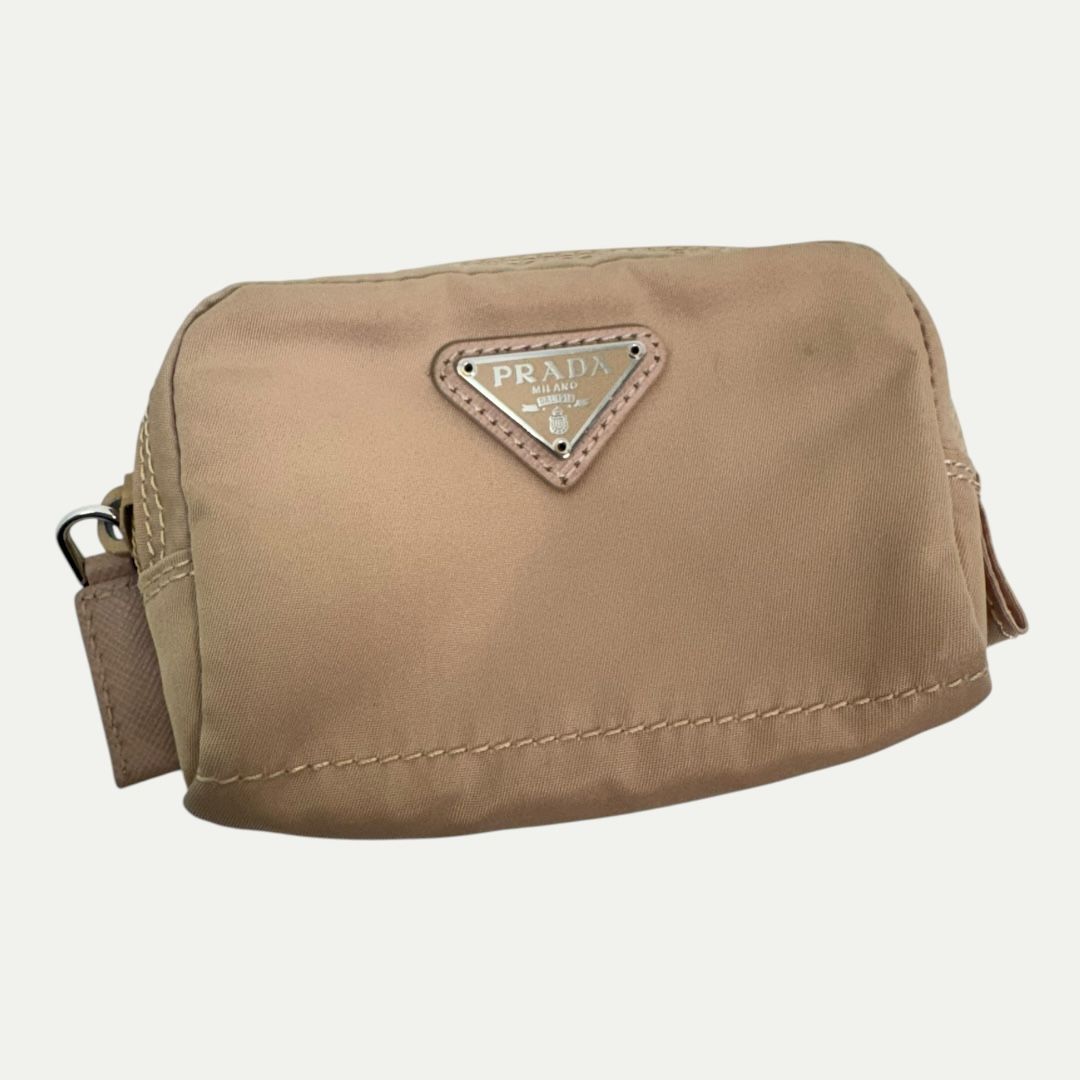 Prada Re-Nylon Beige Pouch