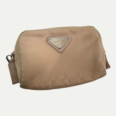 Prada Re-Nylon Beige Pouch