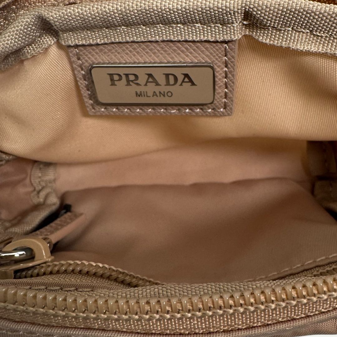 Prada Re-Nylon Beige Pouch