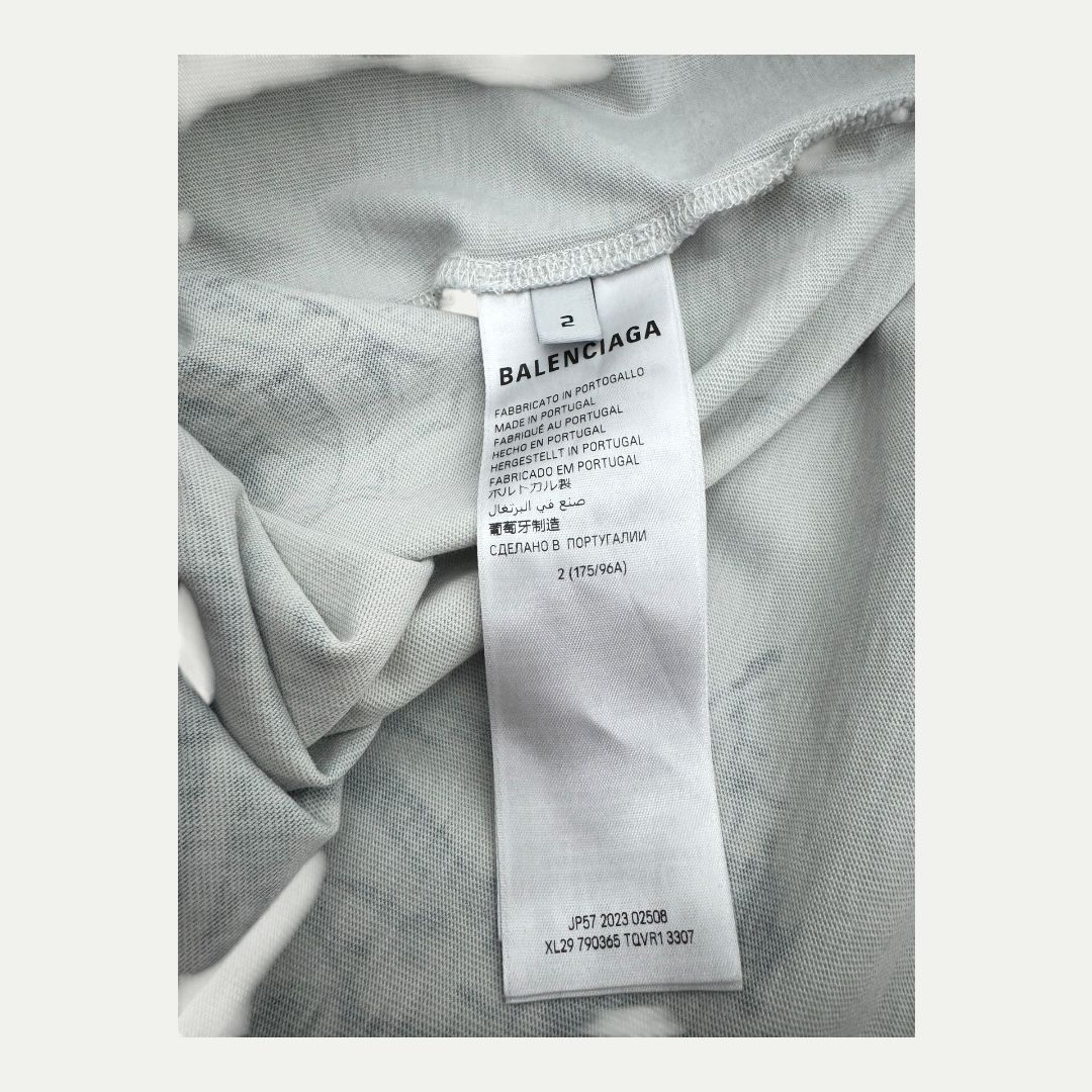 Balenciaga Tattoo White Tee Sz 2(L)