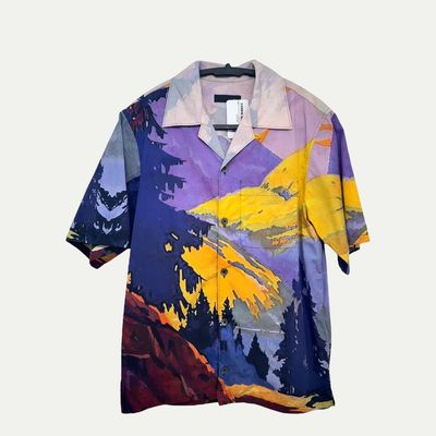 Prada SS17 Mountain Landscape Button Down Sz S
