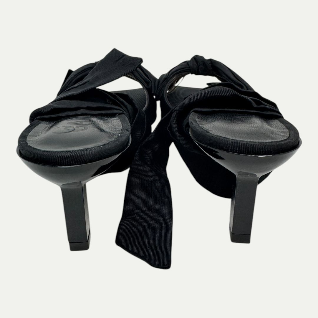 Ganni Bow Accent Wrap Heels Sz 37(7)