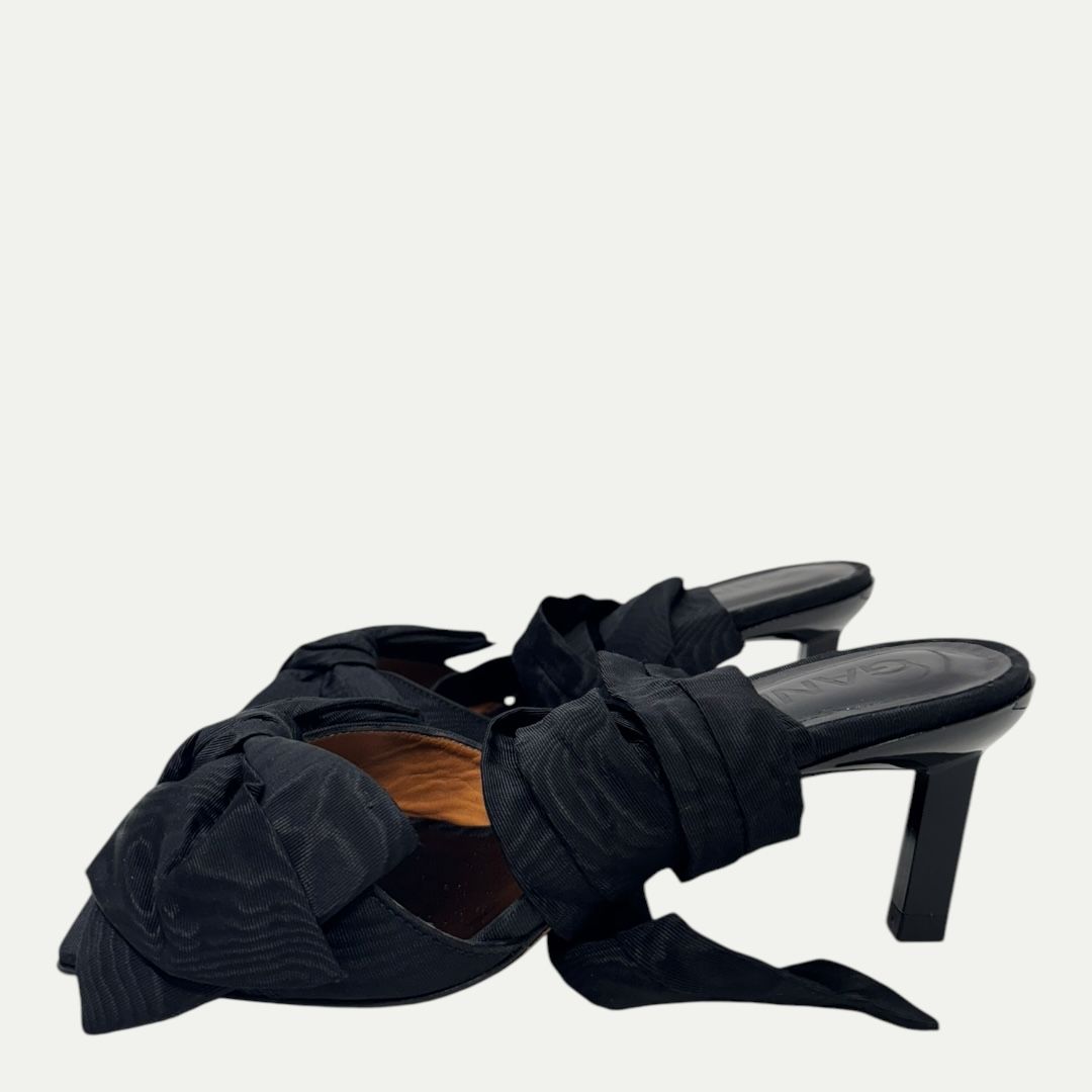 Ganni Bow Accent Wrap Heels Sz 37(7)