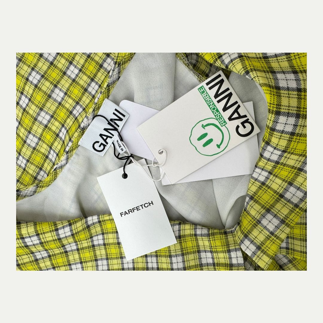 Ganni Plaid Mini Dress Sz 36(S)
