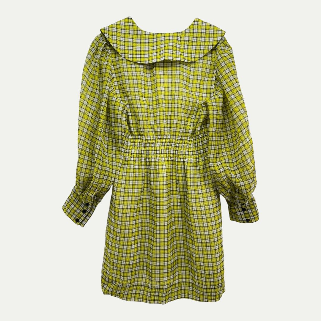 Ganni Plaid Mini Dress Sz 36(S)