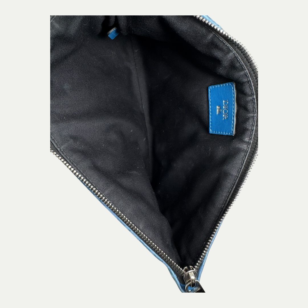 Dior x ERL Blue Oblique Pouch