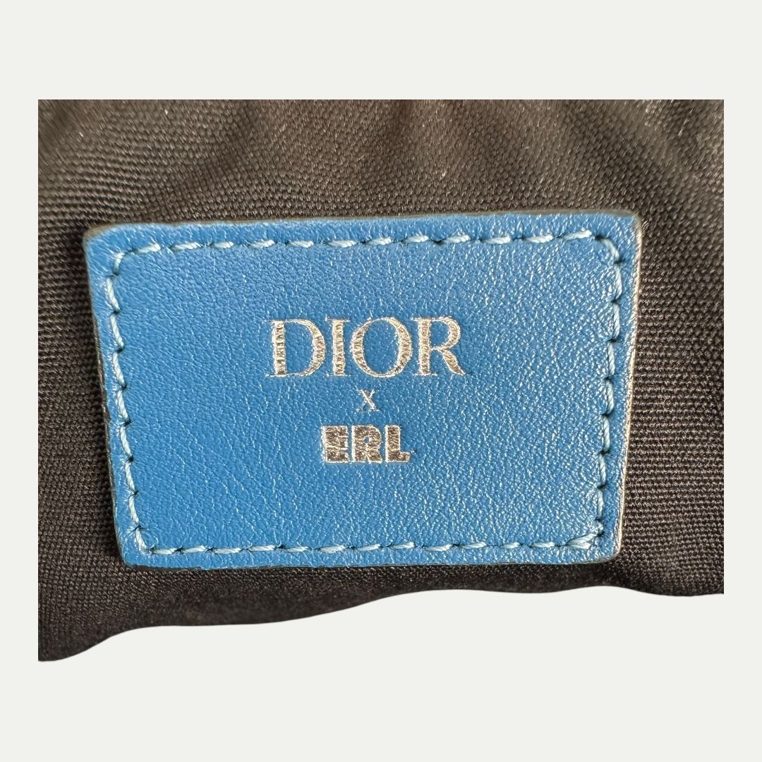 Dior x ERL Blue Oblique Pouch