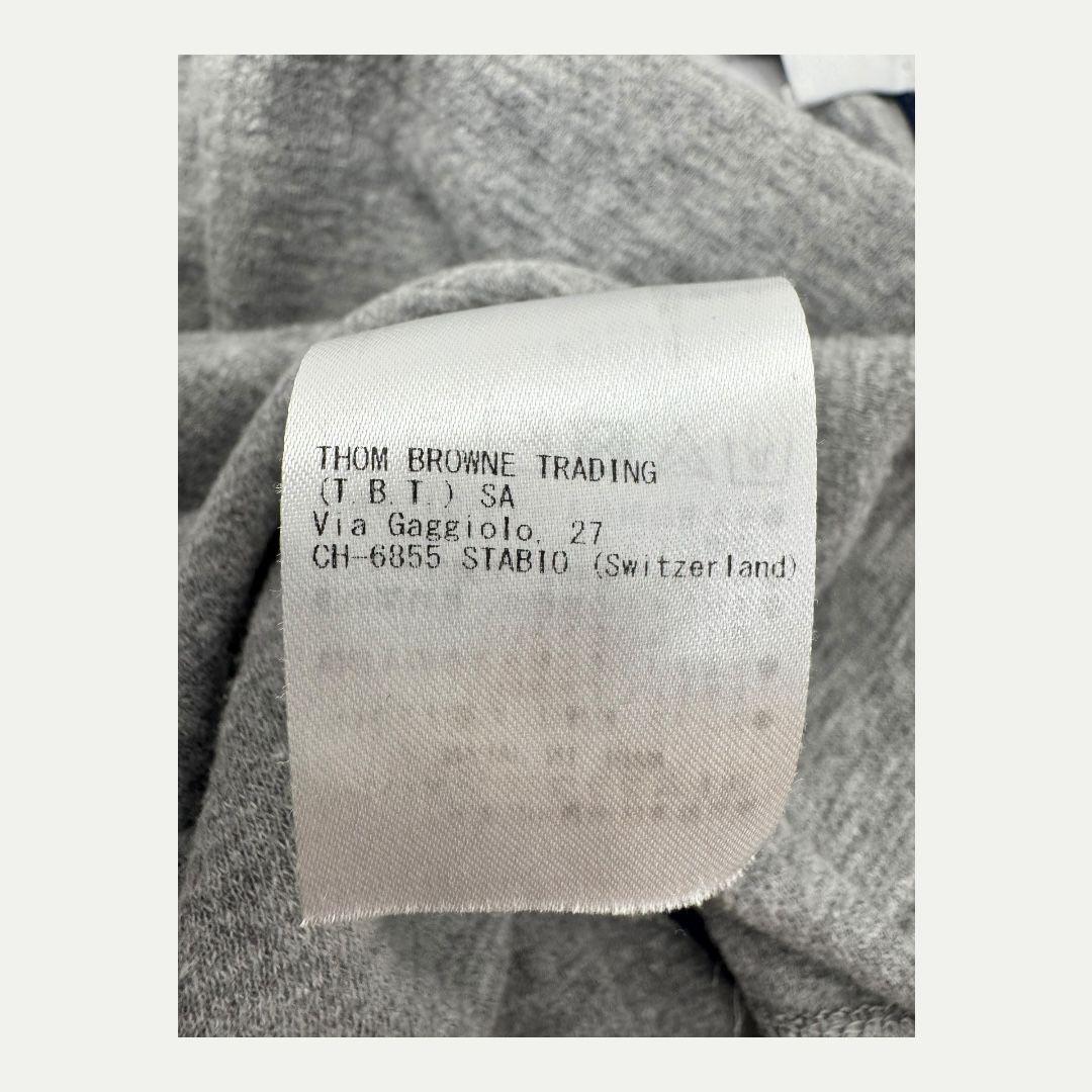 Thom Browne Grey Knit Polo Sz L