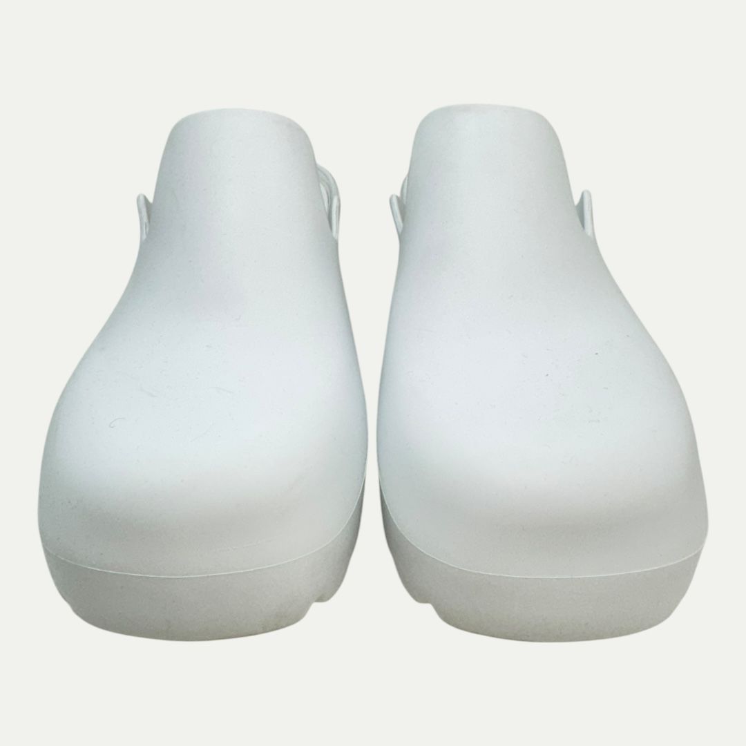 Bottega Veneta White Rubber Mule Sz 39(9w/8m)