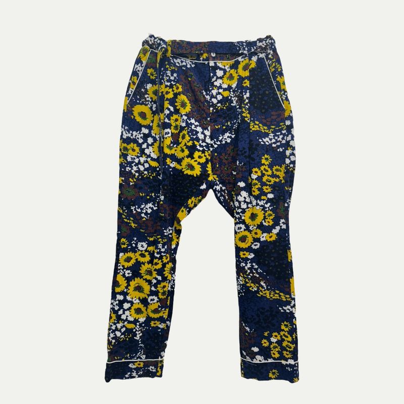 Sacai Floral Corduroy Belted Trouser Sz 2(30)