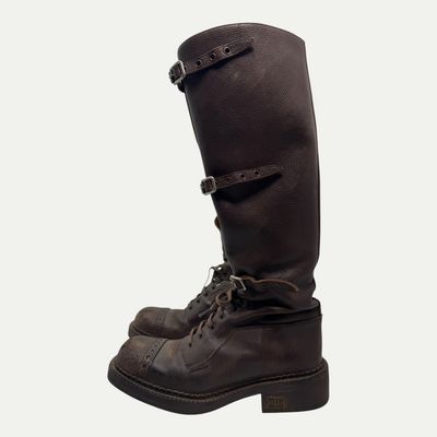 Miu Miu Antic Buckle Distressed Boot Sz 37(7)