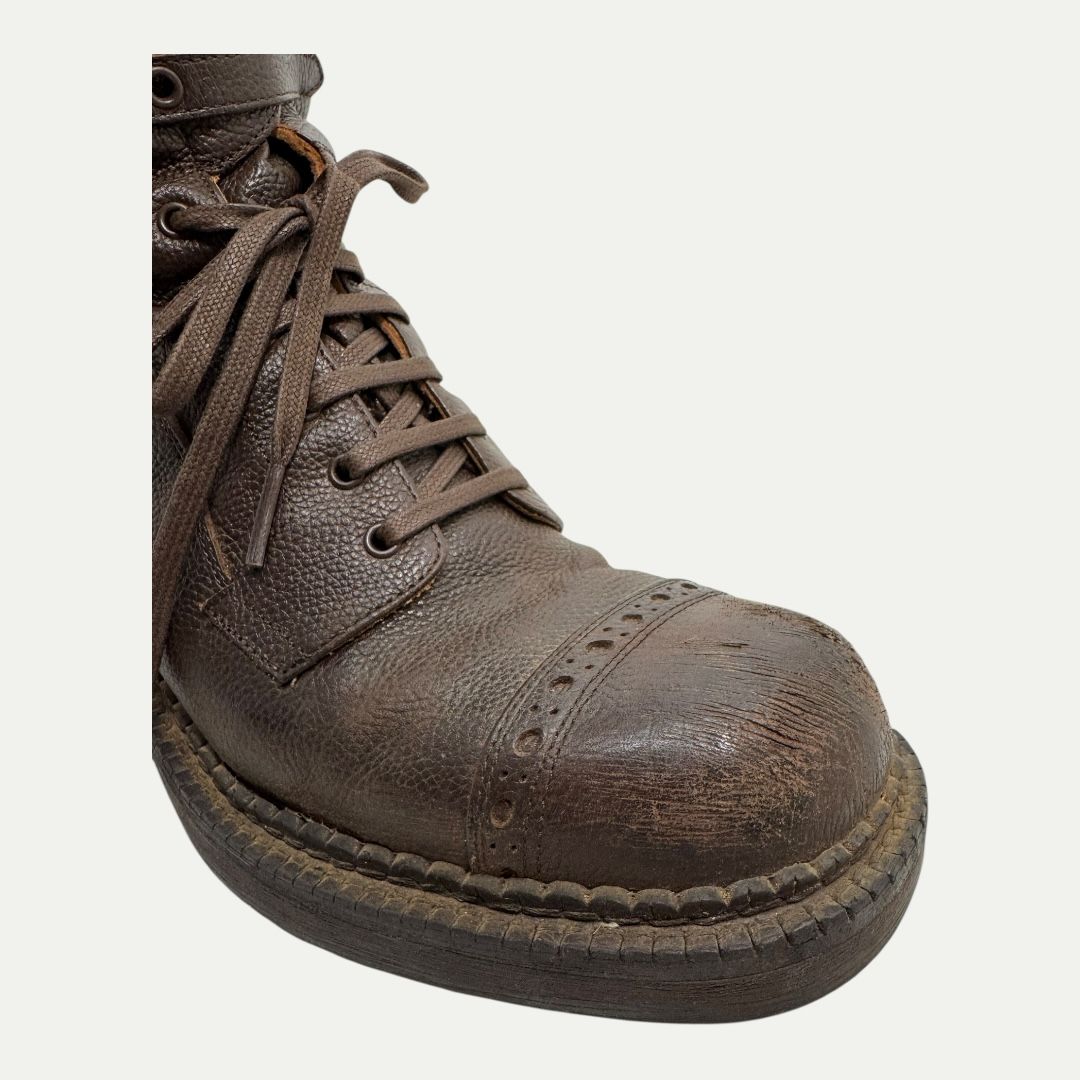 Miu Miu Antic Buckle Distressed Boot Sz 37(7)