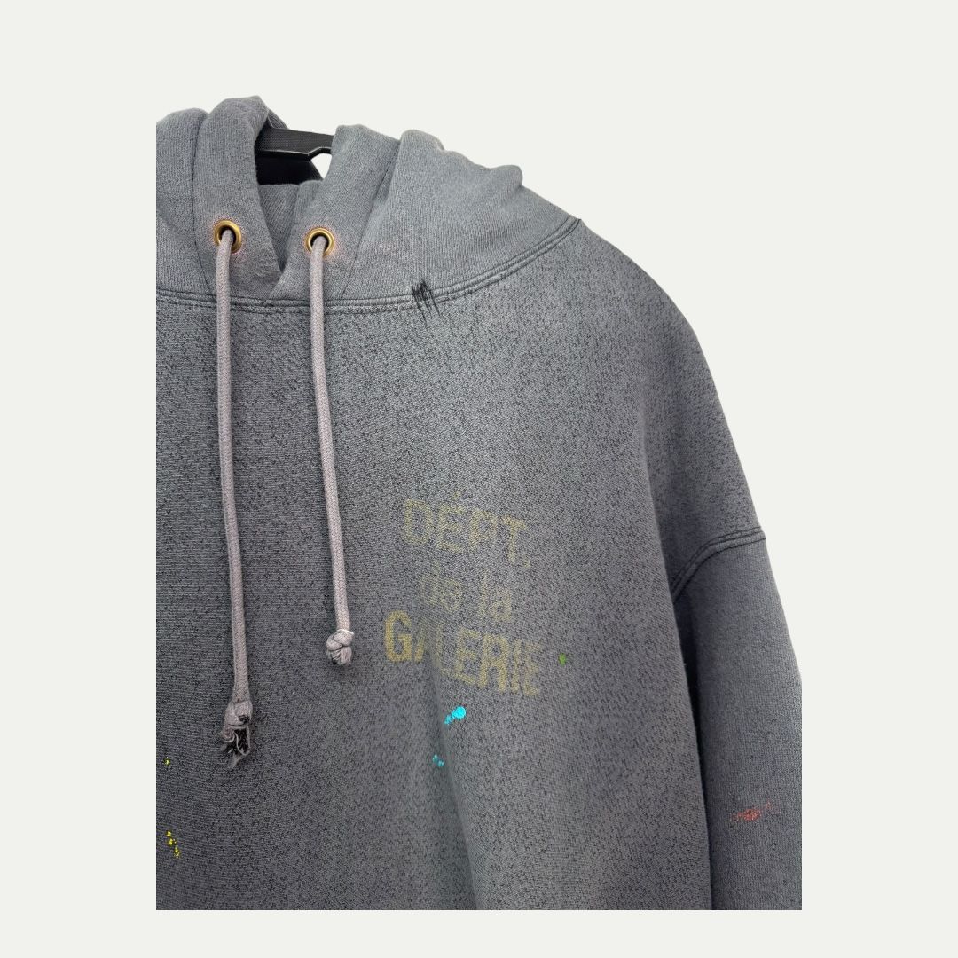 Gallery Dept Faded Splatter Hoodie Sz XL