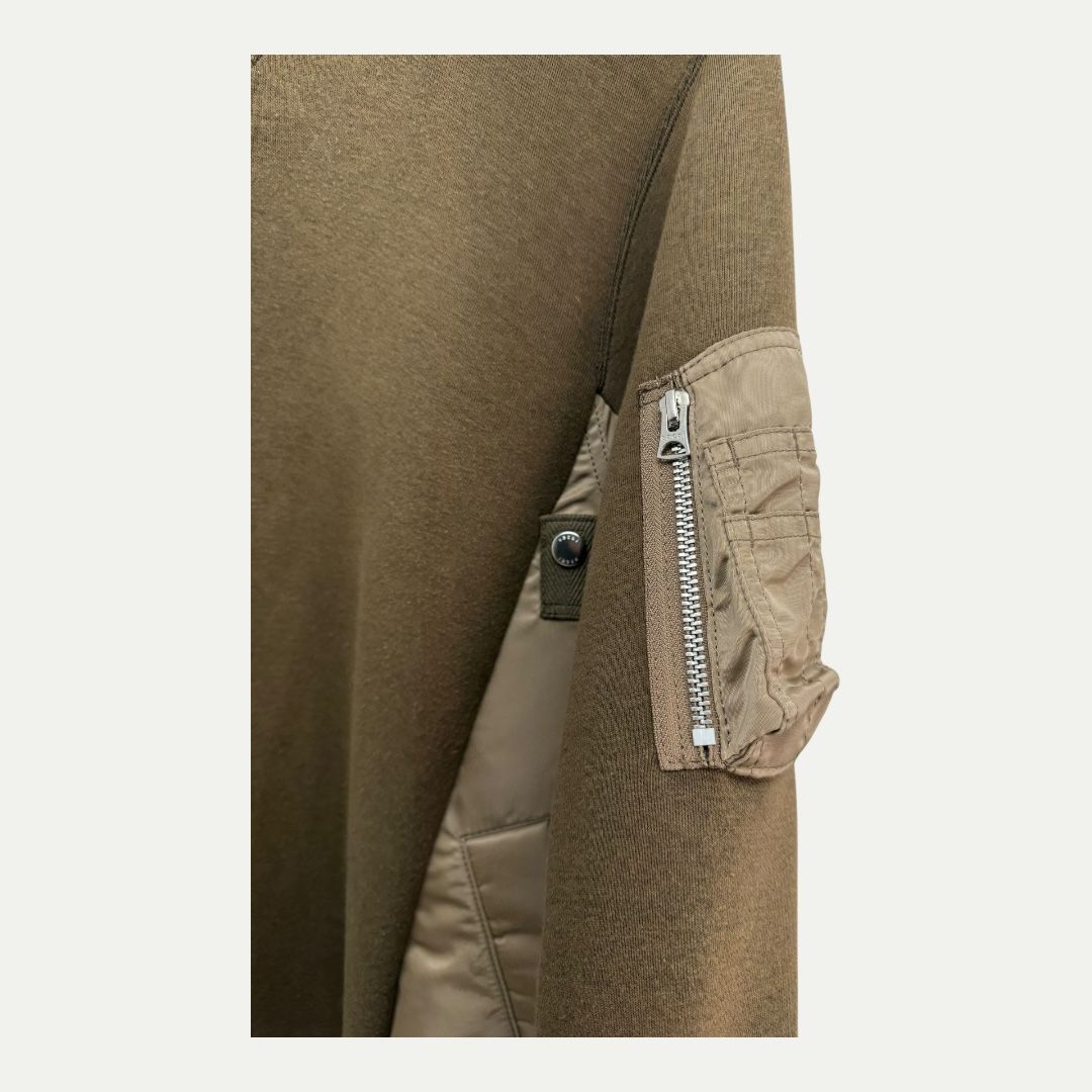 Sacai Brown Ma-1 Crewneck Sz 1(M/L)